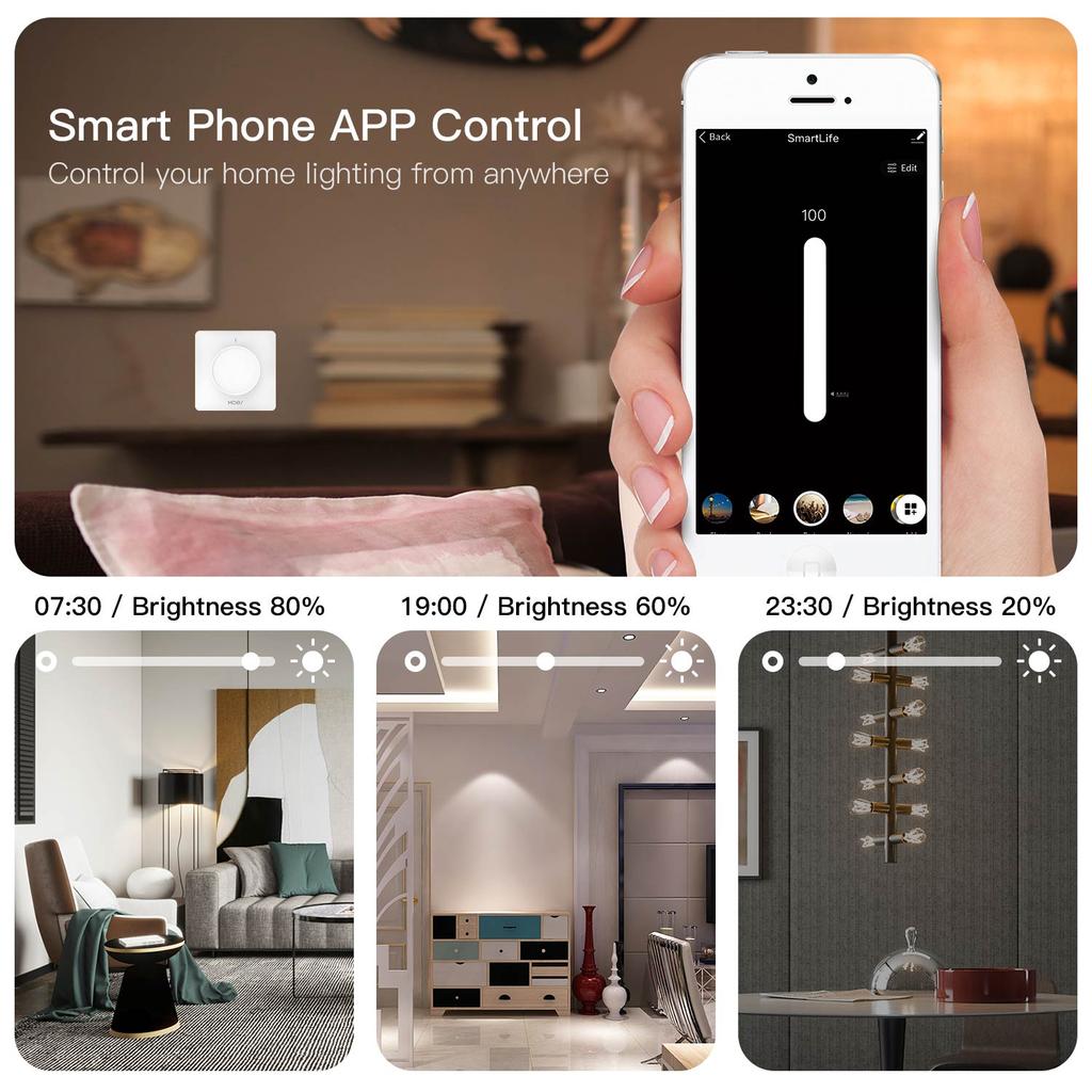 Buy New ZigBee Smart Rotary/Touch Light Dimmer Switch Smart Life/Tuya