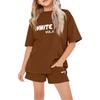 Kids Summer Sport T-Shirt And Shorts 2 Piece Outfit Tracksuit Set Short Sleeve Letter Print Crop Tops With Clothing Set