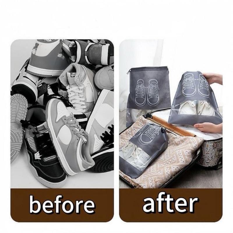 1/5/10PCS Shoes Storage Organizer Bags Non-Woven Shoe Dust Bags Portable Travel Shoe Bag Shoes Storage Packing Pouch Organizers