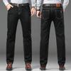 Mode Herrenjeans Stretch Straight Hose Herrenhose Herbst und Winter Dicke Sektion Herren Bügelfreie Businesshose