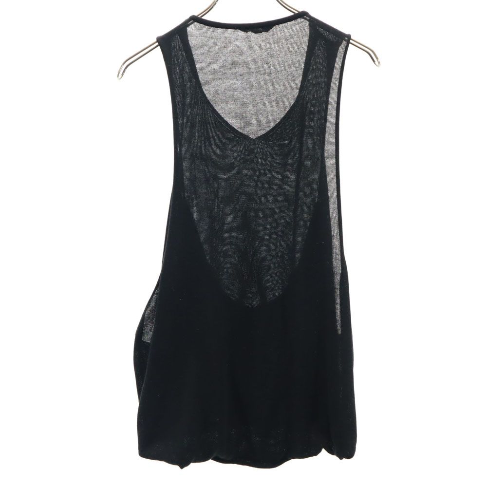 Y's for Living Made In Japan No Sleeve Sweater Black Knit Women Used