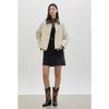 Color Block Collar Crop Work Jacket C261msj304