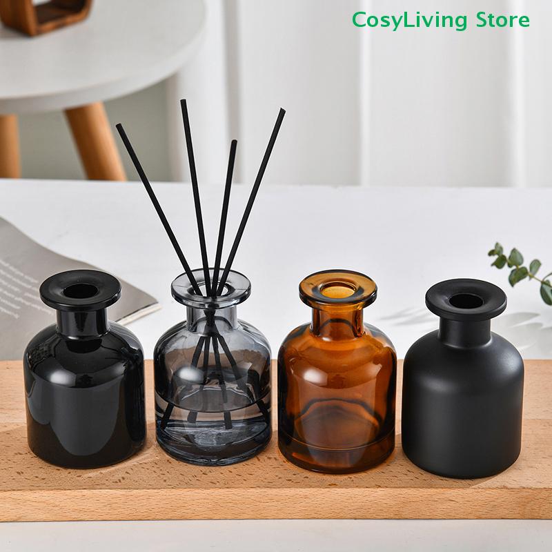 1Pc Essential Oil Bottle Home Fragrance Empty Bottle Rattan Purifying Air Aroma Diffuser Set 50ml For Room Office Decoration