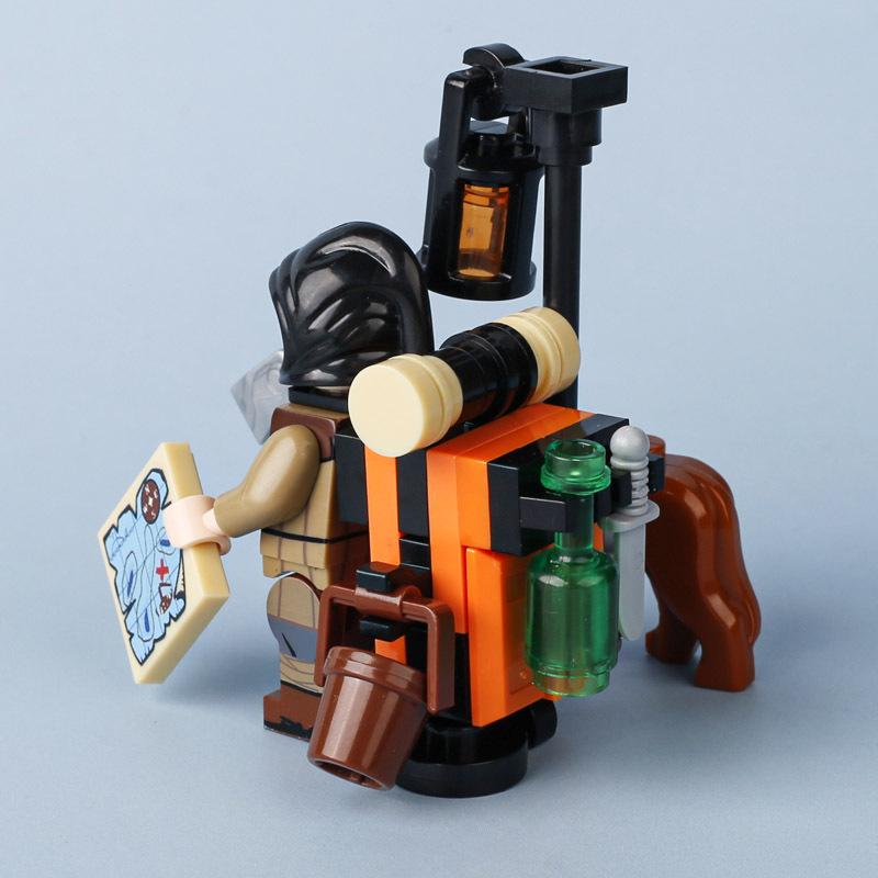 Medieval Peasant Blacksmith Vagrant Character Building Block Toys