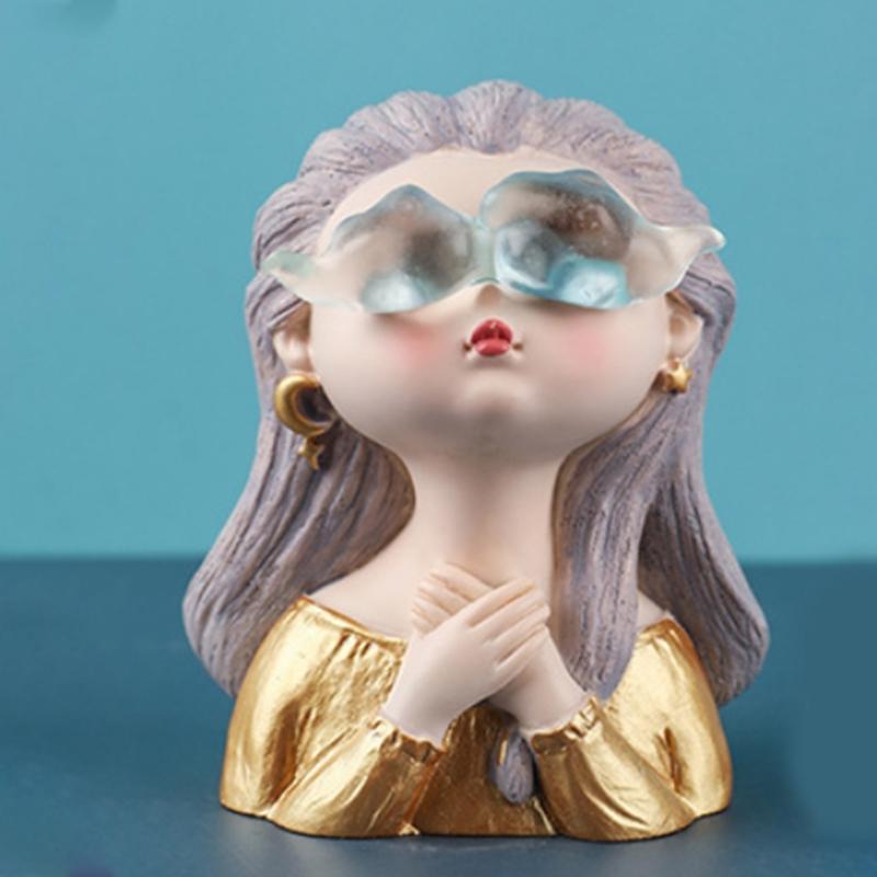 Little Girl Concrete Silicone  Mold Succulent Flowerpot Clay Cement Plaster Molds  Home Garden Flower S Mould