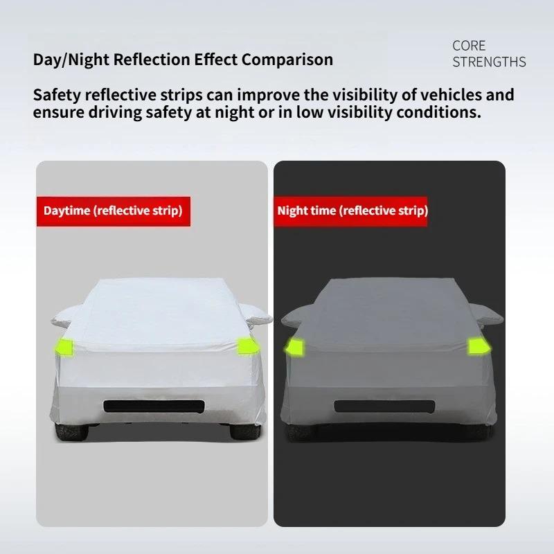 Car Cover for Tesla Cybertruck 2025 Full Car Covers with Reflective Strip Sunscreen Protection Dustproof Waterproof Accessories