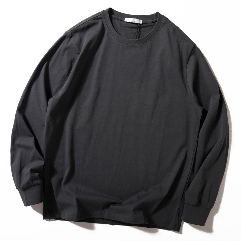 Pure Cotton Men's Long-Sleeved T-Shirt 2025 Spring and Autumn New Basic Versatile Base Shirt Skin-Friendly Soft Round-Neck Top