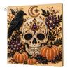 Ghost Pumpkin Art Craft Halloween Faux Pearl Kit, 3D Painting DIY Spooky Gem for Beginners Cute Set Adults, Autumn Home Wall Decor Crafting