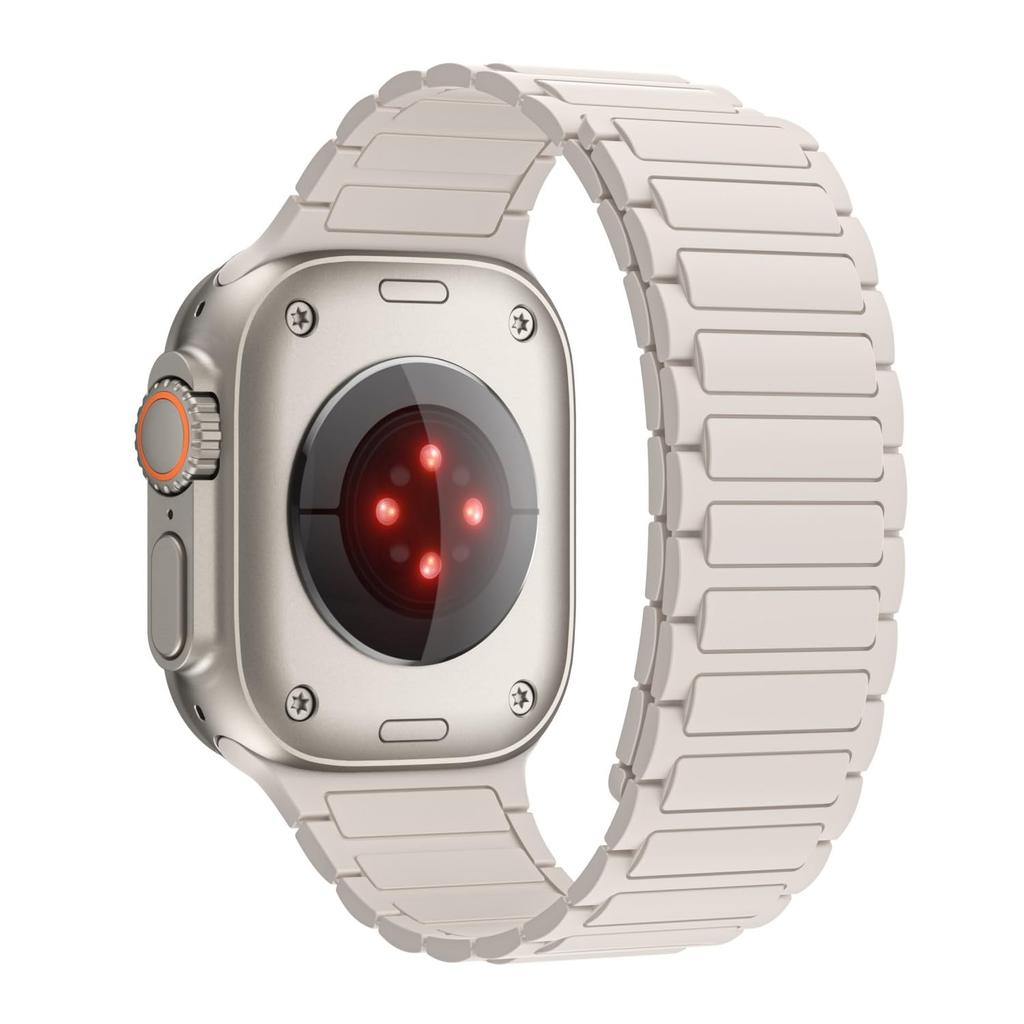 Magnetic Silicone Strap for Apple Watch Bands ultra 2 3 49mm 44mm 40mm 45mm 41mm 46mm correa Bracelet iWatch Series 11 10 9 8 Se