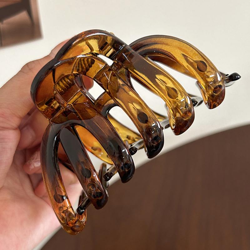 Elegant Large Size Hair Claw Clip Transparent Color Minimalist Simple Shark Clip Hair Accessories for Thick Hair
