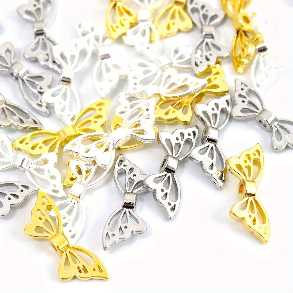 20pcs Butterfly Wings Elf Wings Beads Spacer Beads Jewelry Making Accessories DIY Handicrafts
