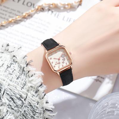 Eleganckie damskie zegarki kwarcowe Fashion Square damskie zegarki na rękę najlepszy prezent zegar dla żony, rodziny, przyjaciółki