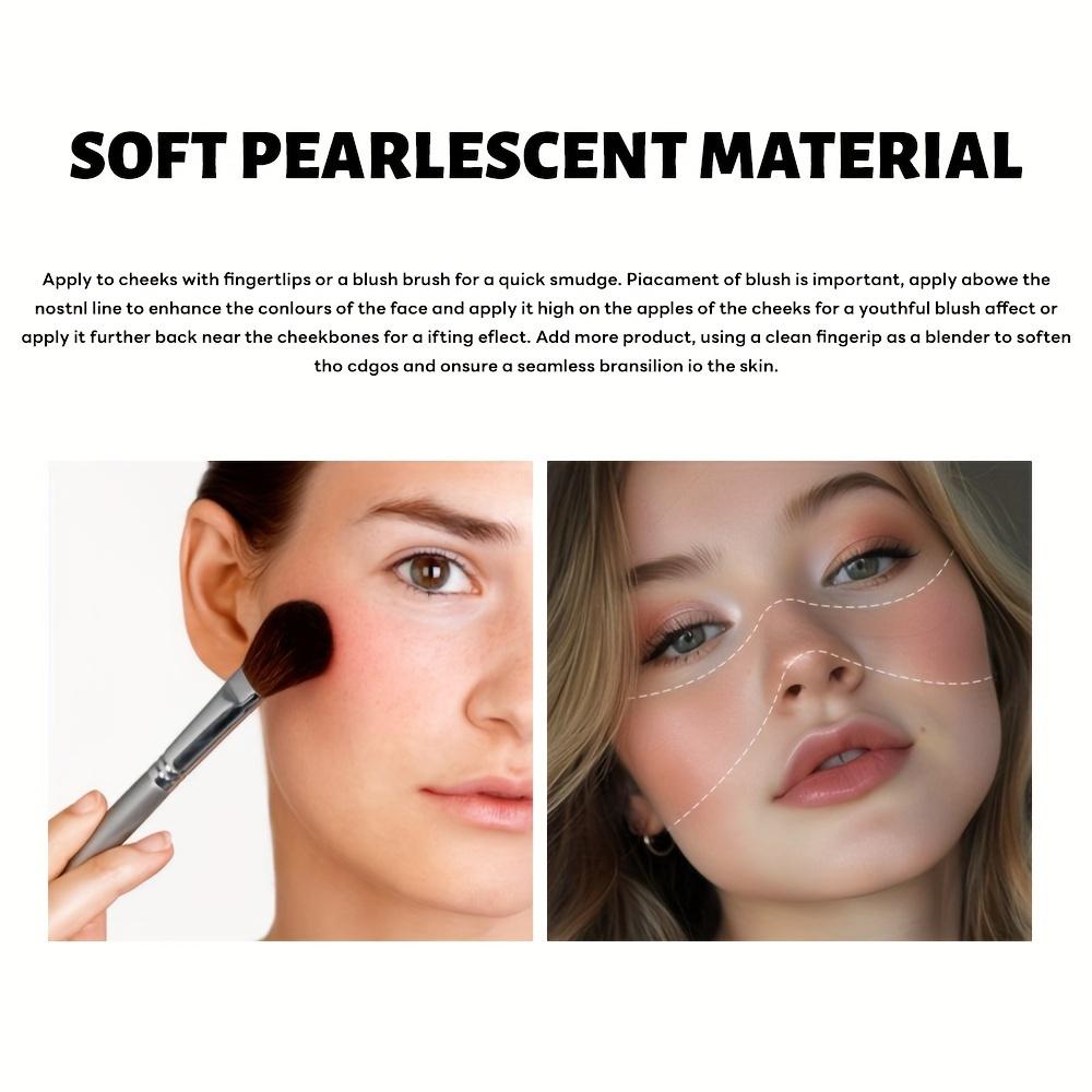 JULYSTAR Five Color Pearlized Fine Glitter Microparticle Pentel Blush Stereoscopic Contouring Tri-Color Marbled Blush