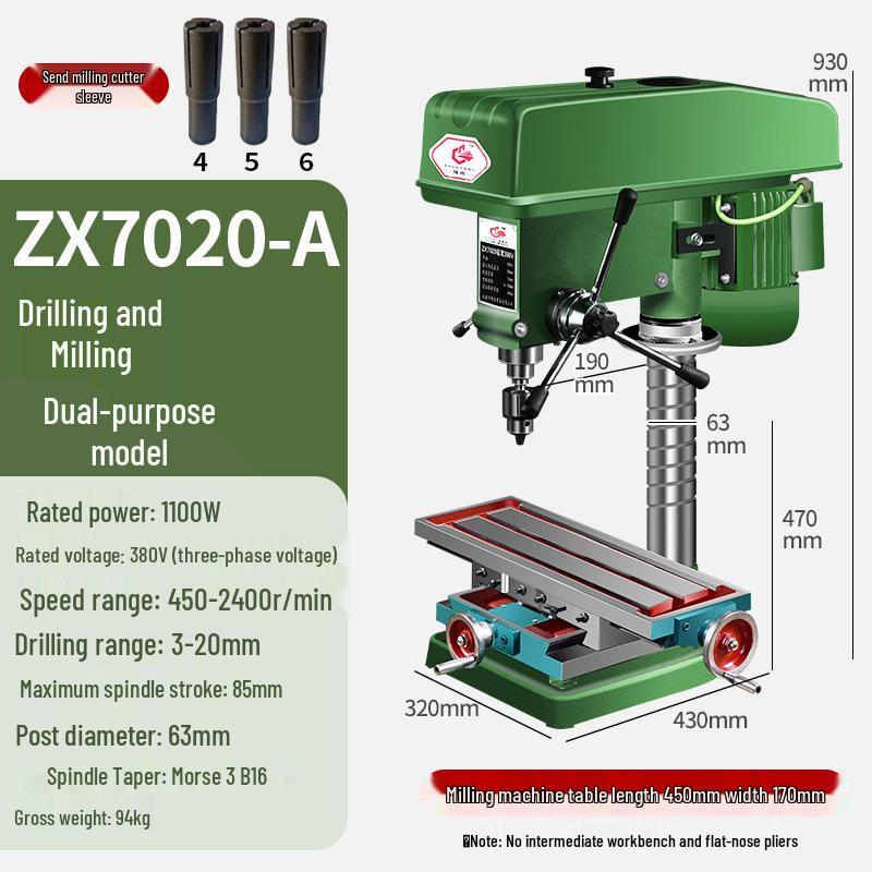 Shushang Industrial Grade Multi-functional Bench Drill Press High Power Household Drill Tap Combo