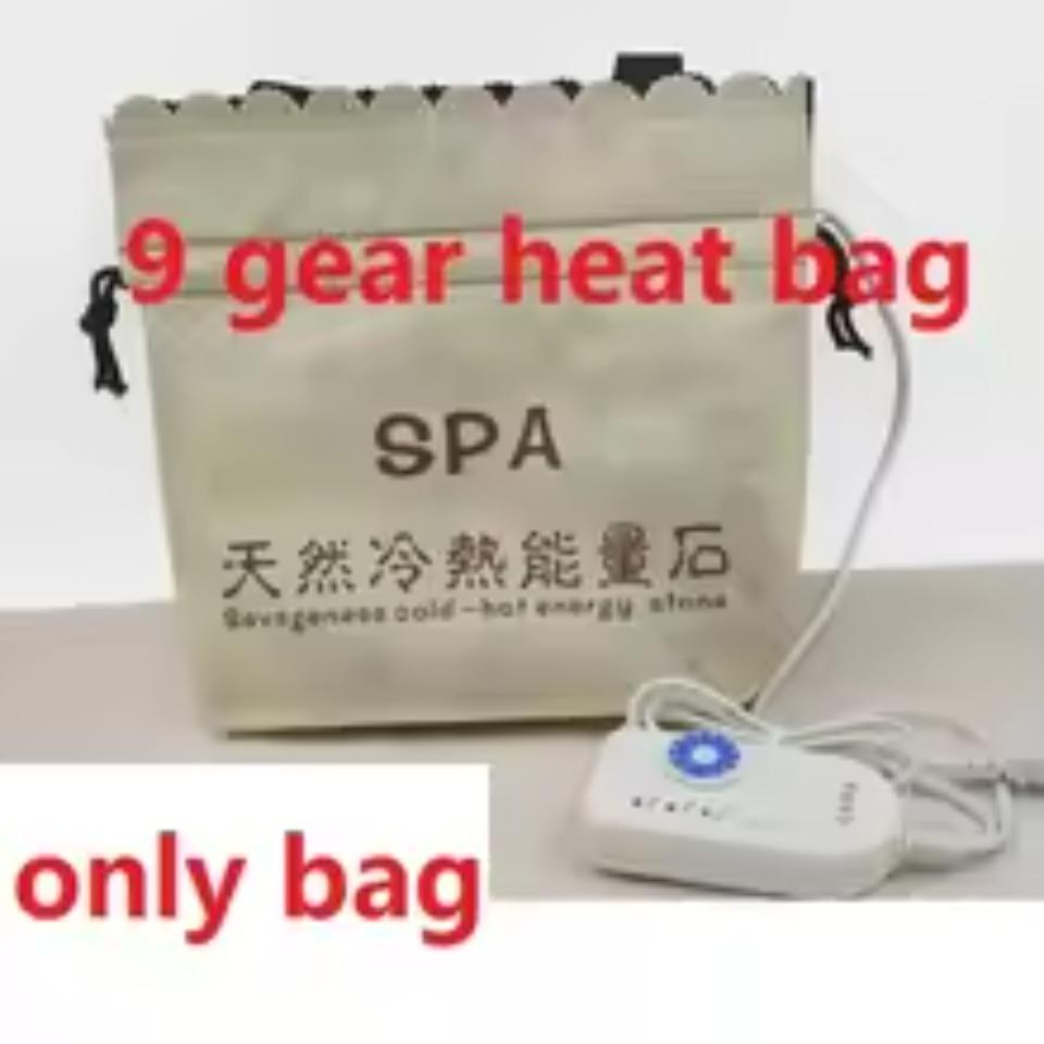 Adjustable/constant Temperature Natural Energy Massage Stones Heater Bag/with 8pcs or 16pcs Cold Hot Spa Rock Lava Stone Sets