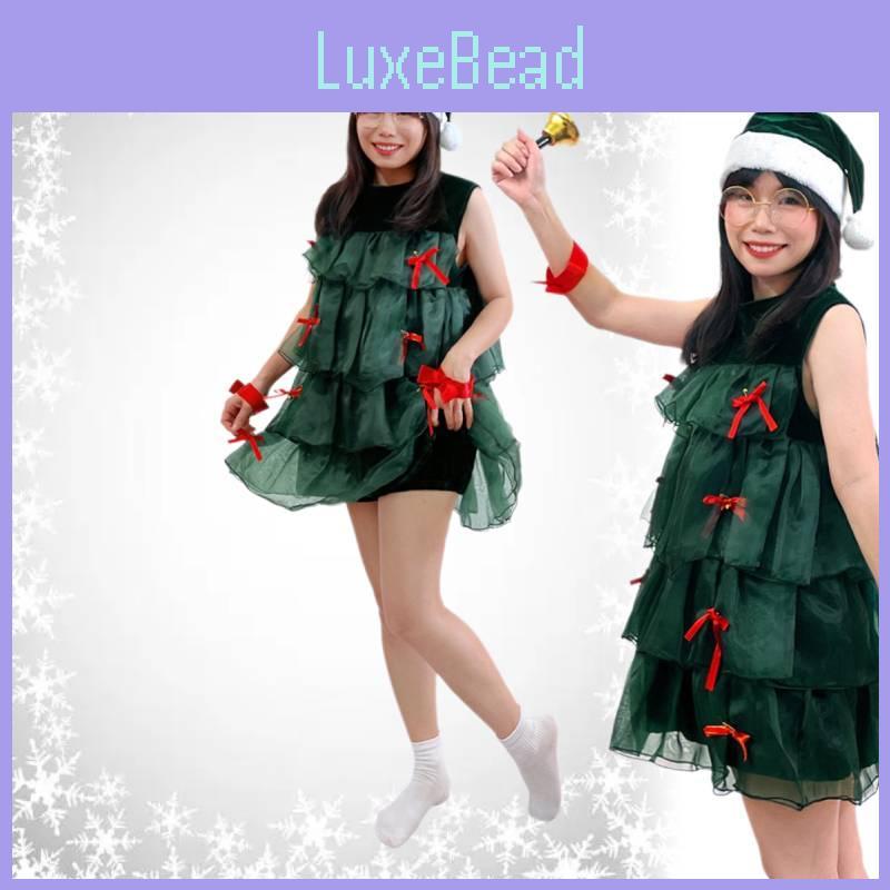 Christmas Skirt Festival Cos Clothing Cake Skirt Sleeveless Xmas Party Cosplay