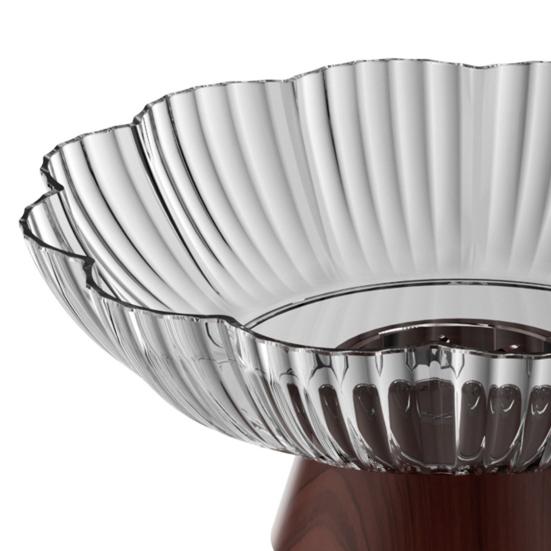 Vintage Petal Fruit Bowl Large Capacity Plastic Serving Tray for Snacks Nuts Candy Transparent Fruit Dish for Living Room Coffee