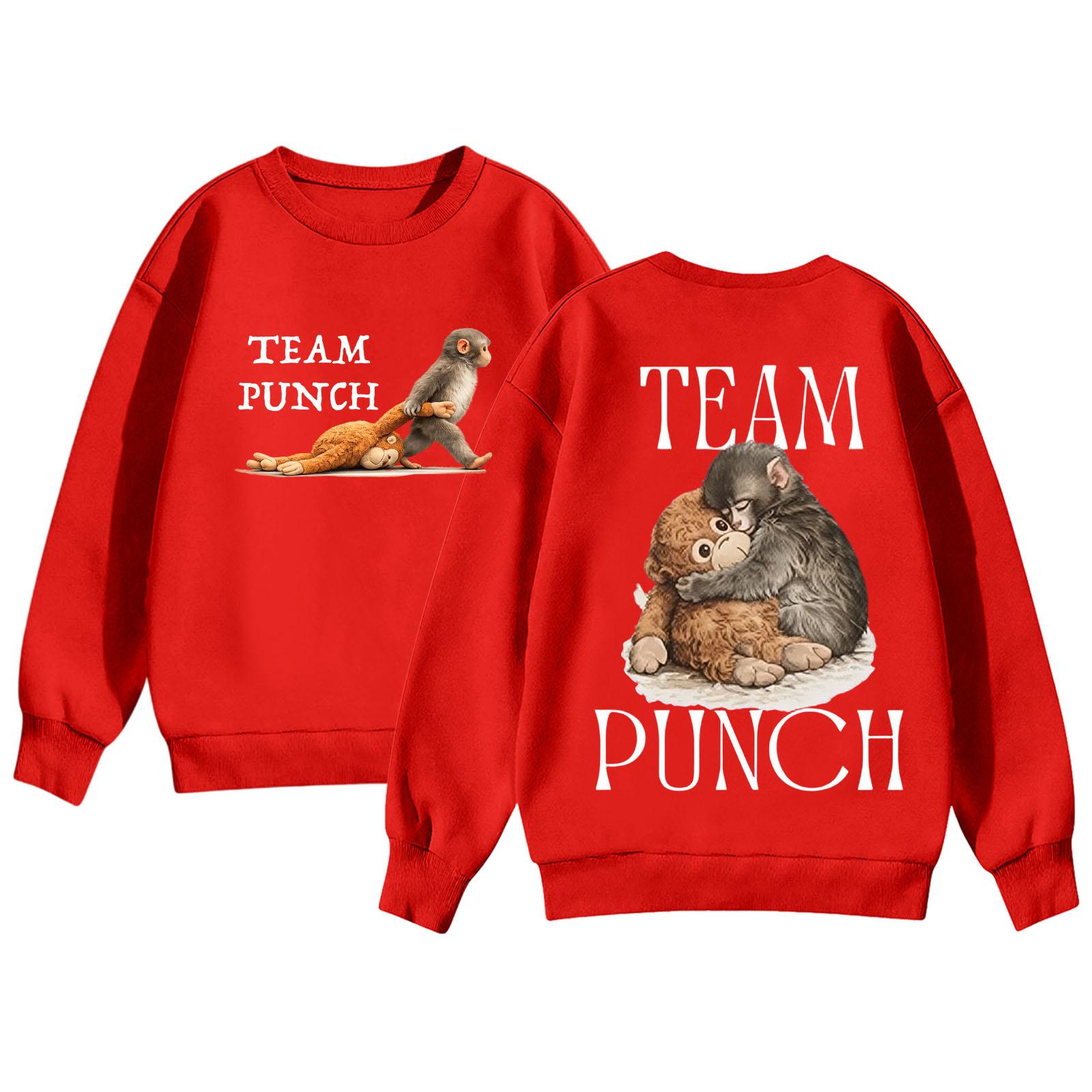 

Children Pullover Sweatshirt Crewneck Long Sleeve Casual Top with Animal Print Design for Kids Boys Girls Comfortable Fit 100 красный