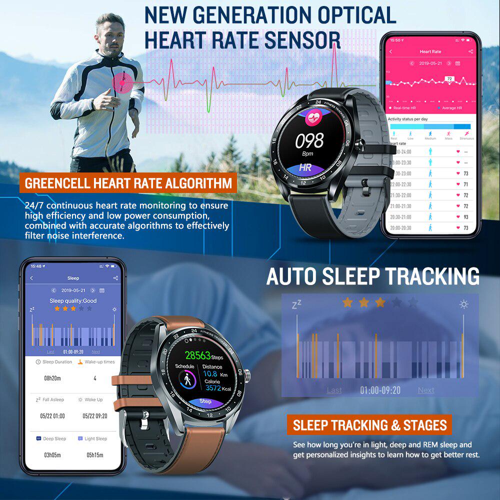 Pantalla de 1.3 pulgadas BT4.0 Smartwatch Hombres Mujeres Rastreador d Pantalla de 1.3 pulgadas BT4.0 Smartwatch Hombres Mujeres Rastreador d