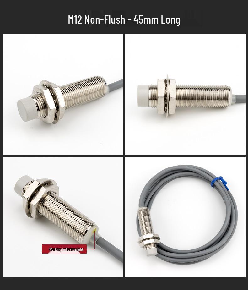 M12 Long-Distance Waterproof Inductive Proximity Sensor for Metal Detection