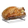 Adjustable Roasting Rack with V-shaped Support, Suitable for Turkey and Chicken.