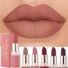 Labiales mate de terciopelo nude de 6 colores, resistentes al agua, de larga duración, hidratantes, no se decoloran, antiadherentes, brillo labial, maquillaje para mujer.
