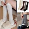 Knitted Stacked Long Tube Socks Breathable Mid Tube Socks New Hollow Calf Socks Autumn Winter