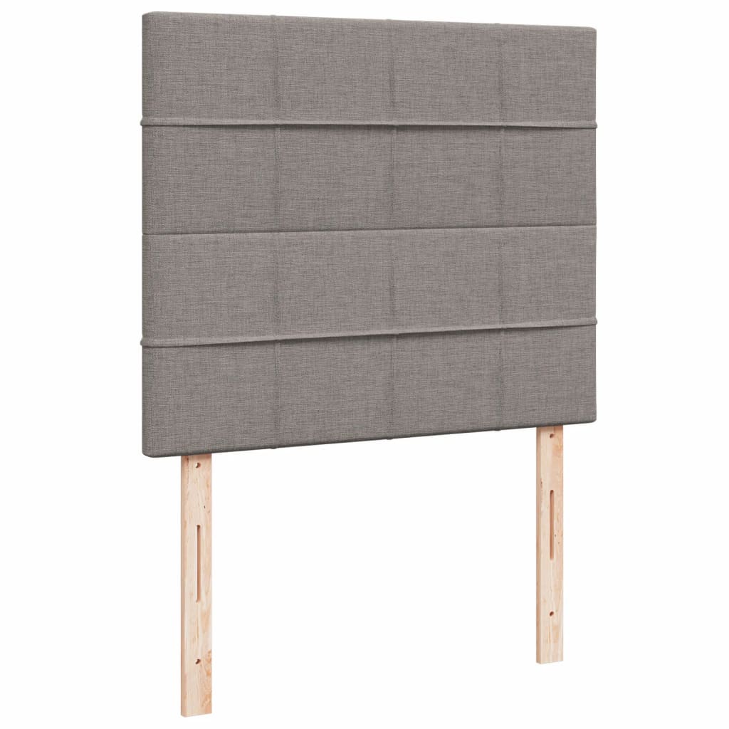 Vidaxl Łóżko Kontynentalne Z Materacem, Taupe, Tkanina, 120X200 Cm