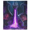 Purple Dragon Pattern Blanket Warm Flannel Blanket For Travel Camping Outdoor Picnic Blanket