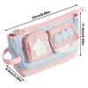 Large Capacity Pen Bag Kawaii Pencil Case Dopamine Color Block Stationery Ins Style Makeup Organizer Bag
