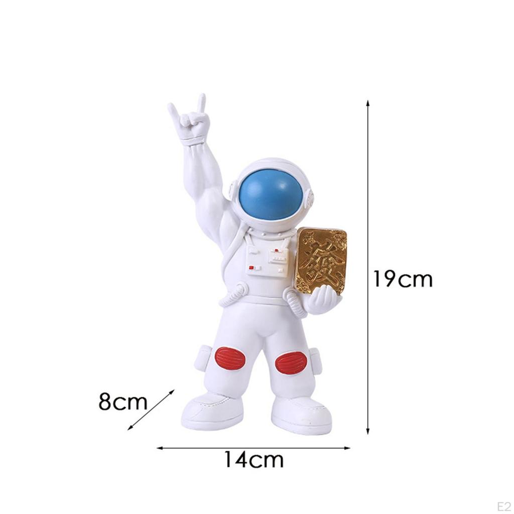 Astronaut Figurine Resin Statue for Home Party Bedroom Bookshelf Decoration