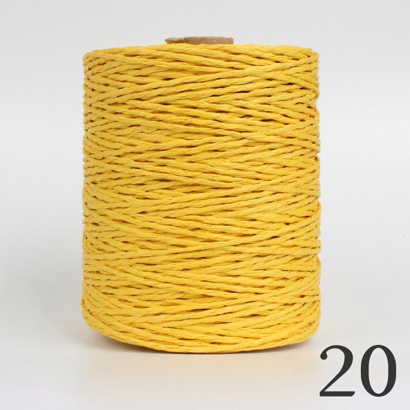 2 Roll Natural Raffia Straw Yarn Colorful Threads For Summer Hand Knit Crochet Hat HandBag Cushion Baskets Hand Craft Material