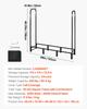 VEVOR Firewood Rack with Waterproof Cover, 1.22m Outdoor Firewood Holder, 1/4 Cord Storage Metal Log Holder, 400lb Max Weight Capacity, Full Covered