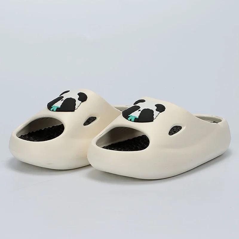 Fashion summer Thick Platform Cloud Slippers Women Cartoon Panda Eva Pillow Slides Woman Thick Bottom Non Slip Bathroom Home Slippers