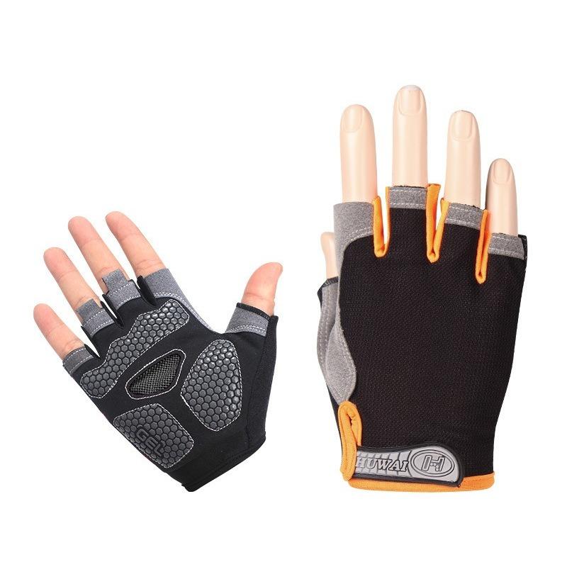 Half Finger Fitness Gloves for Training Iron Lifting Weightlifting Outdoor Hiking Cycling Anti Slip and Wear-resistant Sports Gloves