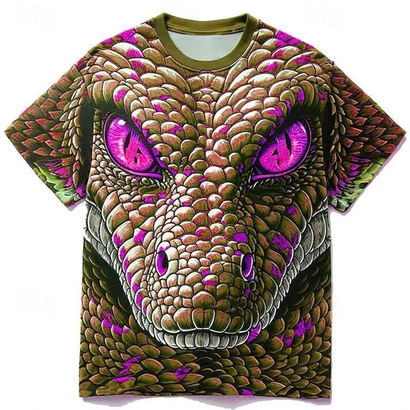 Full Print Animal Dinosaur T Shirt For Men 3D Print Short Sleeve