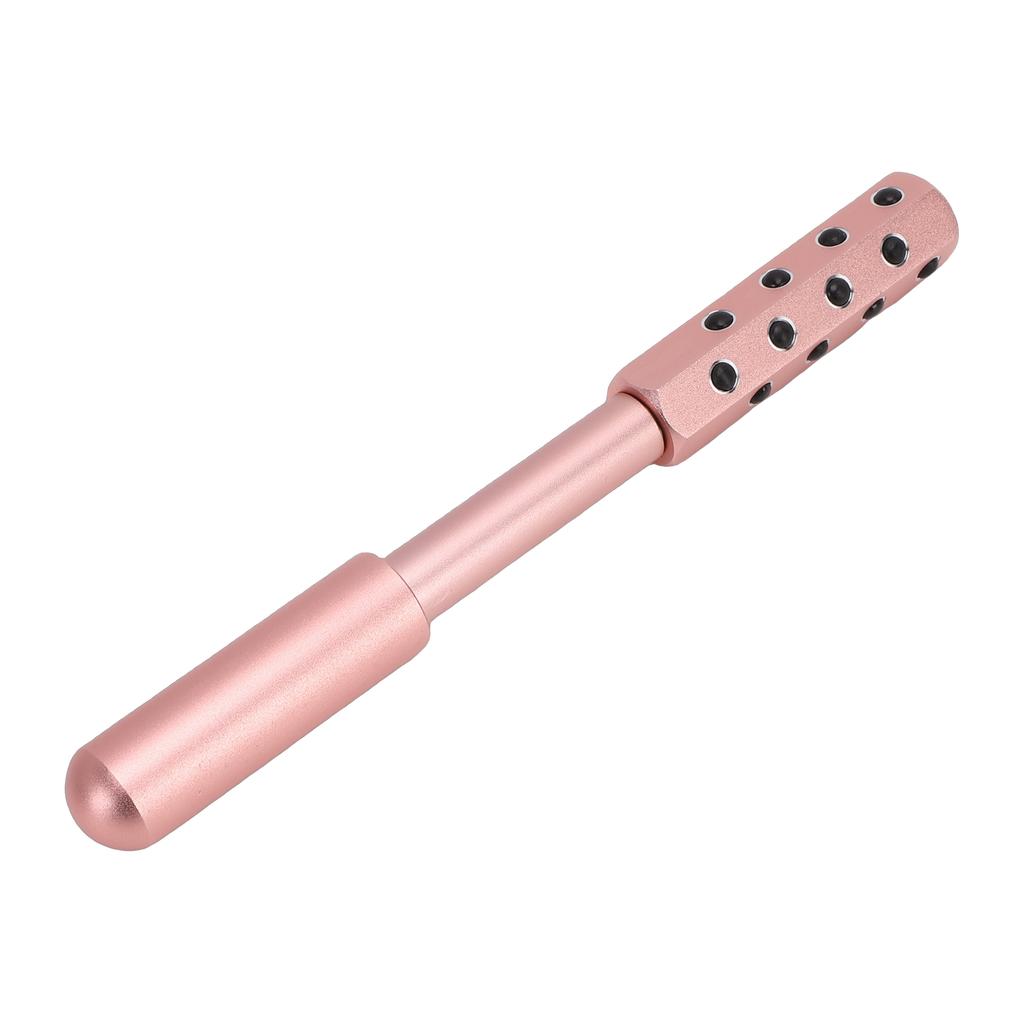 24 Stone Facial Roller 6 Sided Rotation Aluminum Alloy Beauty Sculptor Massage Roller for Eyes Neck Chin Chest