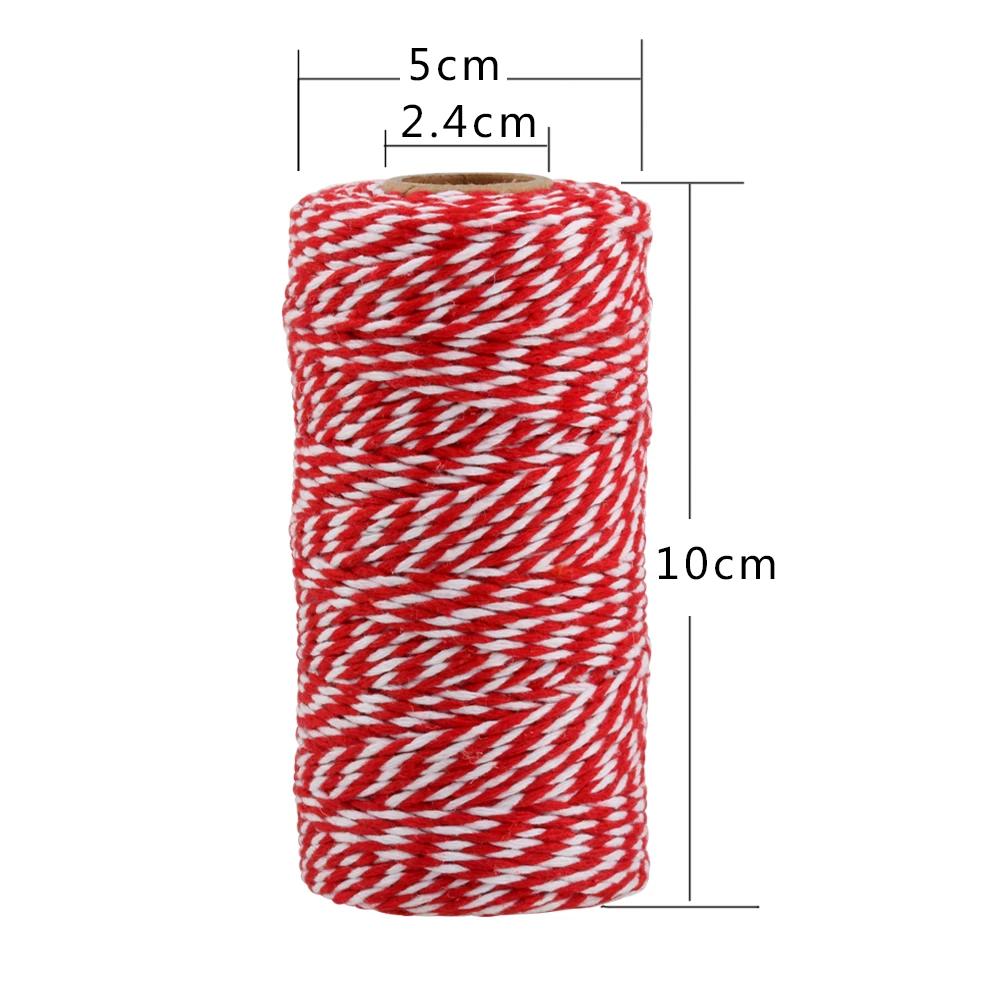 100 Meter 2 mm Baumwoll-Bäckerschnur, Baumwollkordel, Seil für Heimdekoration, handgefertigte Weihnachtsgeschenkverpackung, Basteln, DIY-Geschenkpapier