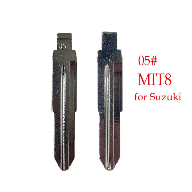 

10pcs #05 Metal Car Key Blank Replacement Car Key Blade LISHI MIT8 for Suzuki Wagon R for Chevrolet Spark Uncut Key Car-styling
