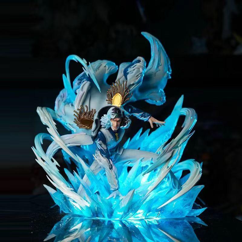 One Piece Aokiji Run Fist Figura de Animation Can be Luminous move POLYVINYL CHLORIDE 11.81Inch/30cm Combat Mode Collect Mode decoration piece No box