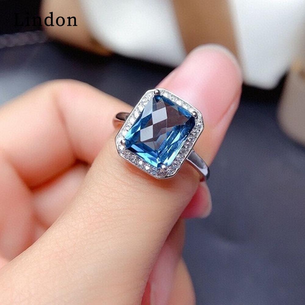 Lindon Classic Silver Plated Zircon Ring Ladies Jewelry Wedding Promise Party Gift