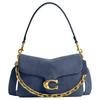 ChainTabby 26 Hardware de Firma Bolso de Hombro de Gamuza y Piel de Vaca Mediano para Mujer Mezclilla