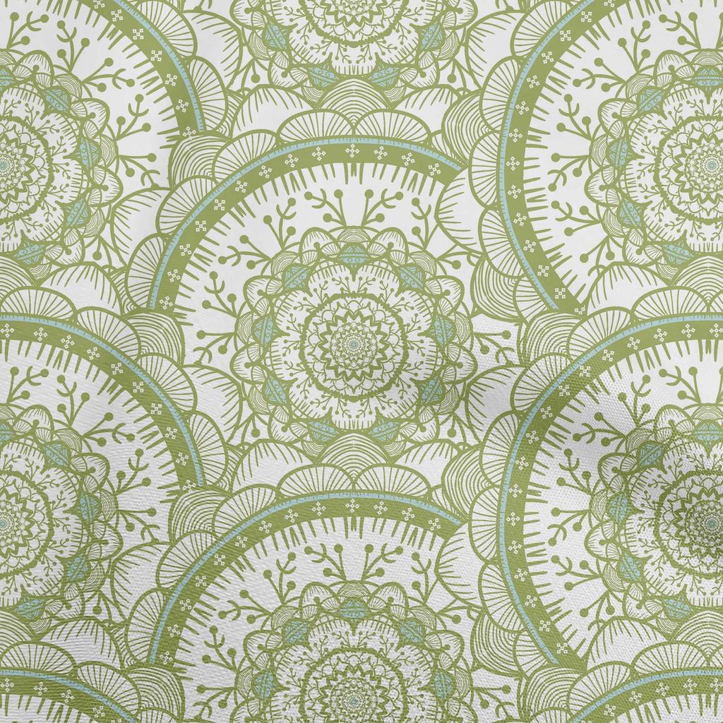 oneOone Tessuto di cotone flessibile grigio blocco asiatico mandala forniture per trapuntatura stampa tessuto da cucito al metro 40 pollici