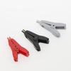 ABILKEEN 10pcs LCR Kelvin Alligator Clip 52mm Kelvin Copper Gold Plate Clip Grey Black Red