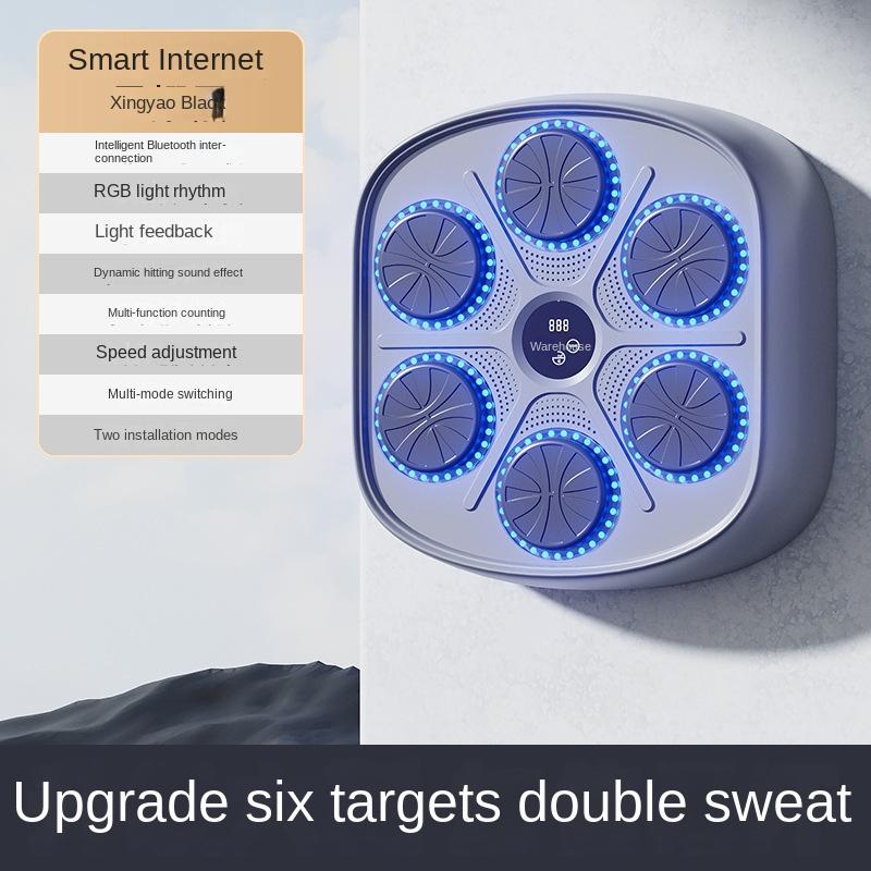 

Умная Bluetooth музыкальная боксерская настенная мишень, детское боксерское тренировочное оборудование, боксерский тренажер, домашнее фитнес-оборудование, боксерская мишень