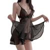 Sexy Babydoll Dessous für Sexy Unterwäsche mit und [MYEEDA] Frauen, Dessous, Damen Crossdressing Set, T-Shirt Shorts, Spitze, V-Ausschnitt, Halbtransparent