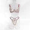 Cecilia Stylish Lace Floral Fishbone Crop Top & Bra Set - Sexy, Comfortable, Breathable Women's Wear