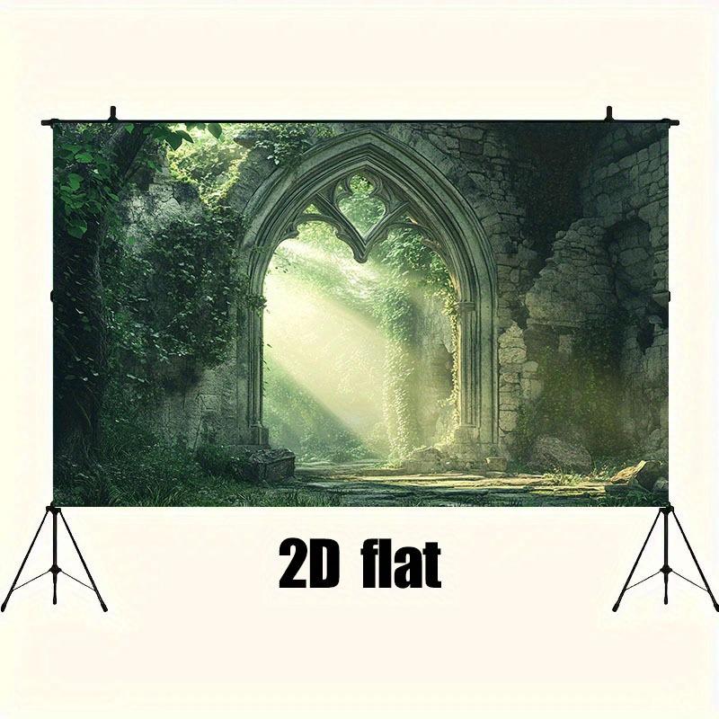 1 Stück 2D-Hintergrundtuch Erkunde das geheimnisvolle antike Stadttor das beste Hintergrundtuch für die Weihnachtsfotografie!
