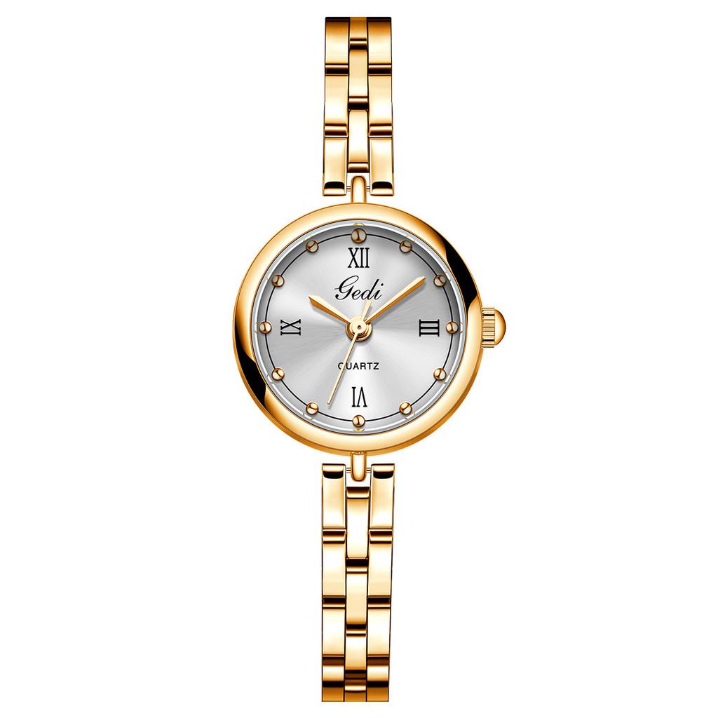 Gedi Waterresistant Alloy Quartz Watch For Women With Decorative Pointer Dial белый