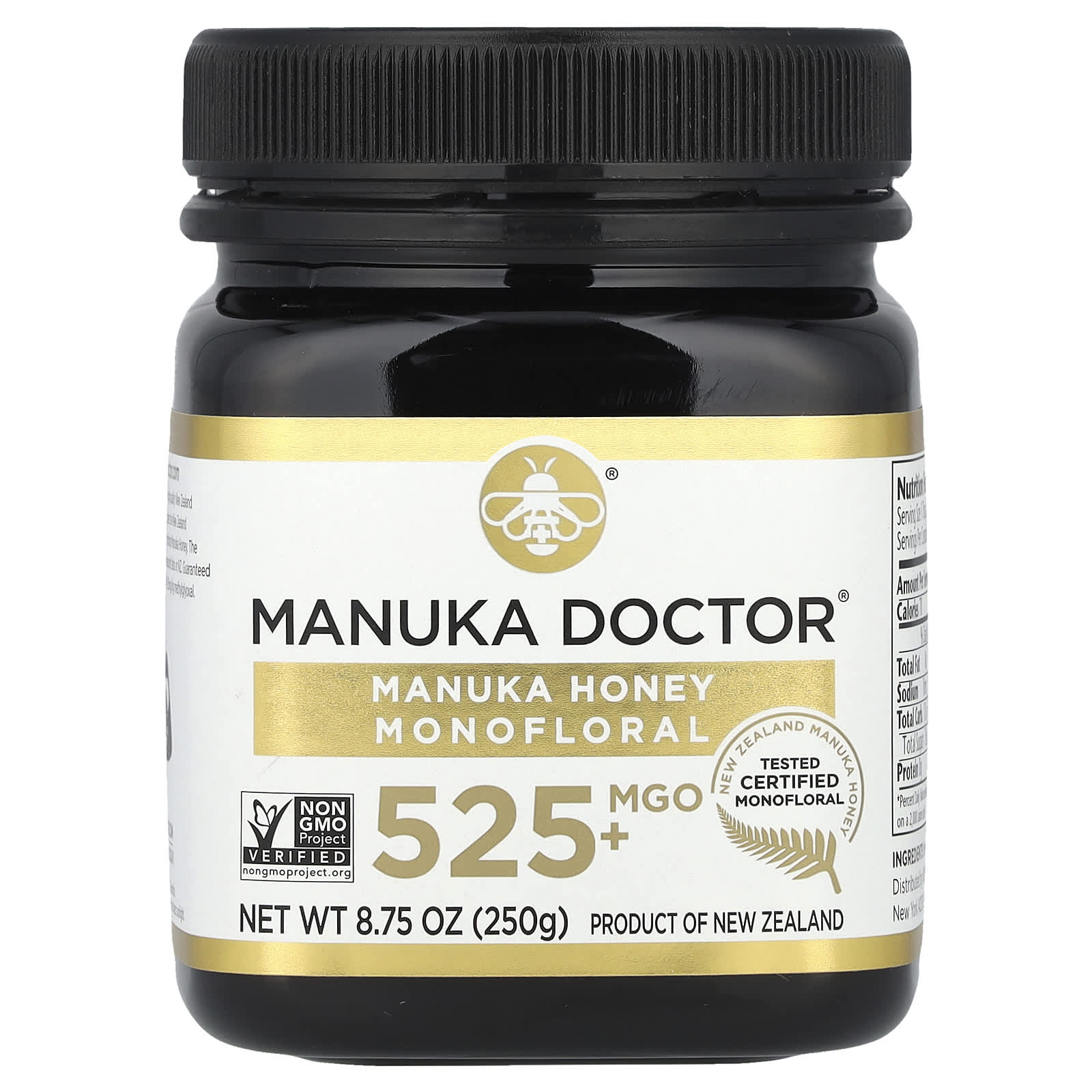 

Manuka Honey Monofloral, Mgo 525+, 250G(8.75Oz)